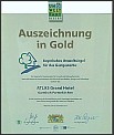 Das ATLAS Grand Hotel besitzt das Bayerische Umweltsiegel für das Gastgewerbe in Gold Umweltsiegel
